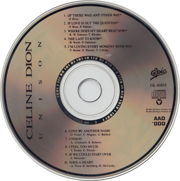 Celine Dion  Unison : CD